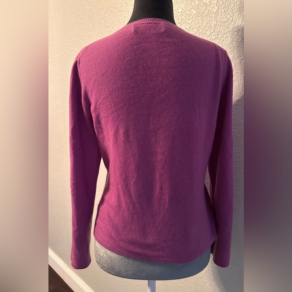 Jones New York Luxe Cashmere Sweater – Rich Purple - Size Petite Medium - Picture 2 of 6
